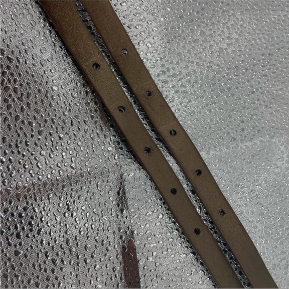 NWOT Twisted Metallic Beaded Double Buckle Belt - Picture 7 of 7